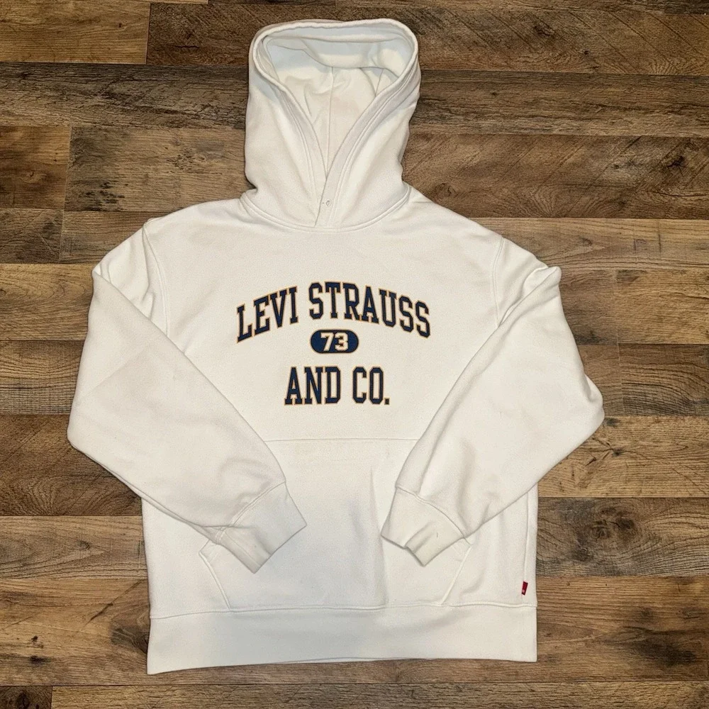 Levi Strauss & Co Relaxed Fit White Hoodie Size Small